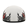 DOT Approved Daytona Motorcycle Half Face Helmet - Skull Cap Graphics for Men & Women, Scooters, ATVs, UTVs & Choppers - W/ Rockin' Reaper