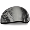 DOT Approved Daytona Motorcycle Half Face Helmet - Skull Cap Graphics for Men & Women, Scooters, ATVs, UTVs & Choppers - W/ Thunder