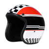 DOT Approved Daytona Cruiser Open Face Motorcycle Helmet - Men, Women & Youth - With Visor & Graphics - W/ Daytona Classic