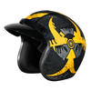 Daytona Helmets DOT Approved Daytona Cruiser Open Face Motorcycle Helmet - Men, Women & Youth - With Visor & Graphics - W/ Toxic