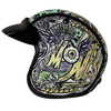 Daytona Helmets DOT Approved Daytona Cruiser Open Face Motorcycle Helmet - Men, Women & Youth - With Visor & Graphics - W/ Money