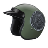 DOT Approved Daytona Cruiser Open Face Motorcycle Helmet - Men, Women & Youth - With Visor & Graphics - W/ 2nd Amendment Seal