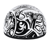Daytona Helmets DOT Approved Daytona Motorcycle Half Face Helmet - Skull Cap Graphics for Men & Women, Scooters, ATVs, UTVs & Choppers - W/ Lovesee