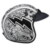 Daytona Helmets DOT Approved Daytona Cruiser Open Face Motorcycle Helmet - Men, Women & Youth - With Visor & Graphics - W/ Graffiti