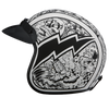 Daytona Helmets DOT Approved Daytona Cruiser Open Face Motorcycle Helmet - Men, Women & Youth - With Visor & Graphics - W/ Graffiti