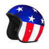 Daytona Helmets DOT Approved Daytona Cruiser Open Face Motorcycle Helmet - Men, Women & Youth - With Visor & Graphics - W/ Captain America