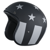 DOT Approved Daytona Cruiser Open Face Motorcycle Helmet - Men, Women & Youth - With Visor & Graphics - W/ Captain America Stealth