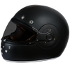 DOT Daytona Retro Full Face Motorcycle Helmet: Vintage Style for Men, Women, & Youth - Dull Black W/ Dull Black Accents