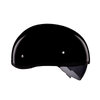 Daytona Helmets D.O.T. Daytona Skull Cap W/ Inner Shield- Hi-Gloss Black