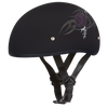Daytona Helmets DOT Approved Daytona Motorcycle Half Face Helmet - Skull Cap Graphics for Men & Women, Scooters, ATVs, UTVs & Choppers - W/ Purple Rose