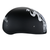 Daytona Helmets DOT Approved Daytona Motorcycle Half Face Helmet - Skull Cap Graphics for Men & Women, Scooters, ATVs, UTVs & Choppers - W/ Make 'Em Pay