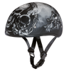 DOT Approved Daytona Motorcycle Half Face Helmet - Skull Cap Graphics for Men & Women, Scooters, ATVs, UTVs & Choppers - W/ Guns