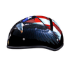 DOT Approved Daytona Motorcycle Half Face Helmet - Skull Cap Graphics for Men & Women, Scooters, ATVs, UTVs & Choppers - W/ Freedom