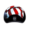 DOT Approved Daytona Motorcycle Half Face Helmet - Skull Cap Graphics for Men & Women, Scooters, ATVs, UTVs & Choppers - W/ Freedom