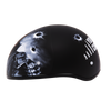 Daytona Helmets DOT Approved Daytona Motorcycle Half Face Helmet - Skull Cap Graphics for Men & Women, Scooters, ATVs, UTVs & Choppers - W/ Come Get 'Em