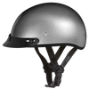 Daytona Helmets DOT Approved Daytona Skull Cap Half Shell Motorcycle Helmet - Beanie Style for Motorcycles, Cruisers, Scooters, and Mopeds - Silver Metallic