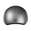 Daytona Helmets DOT Approved Daytona Skull Cap Half Shell Motorcycle Helmet - Beanie Style for Motorcycles, Cruisers, Scooters, and Mopeds - Silver Metallic