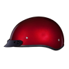 Daytona Helmets DOT Approved Daytona Skull Cap Half Shell Motorcycle Helmet - Beanie Style for Motorcycles, Cruisers, Scooters, and Mopeds - Black Cherry