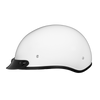 DOT Approved Daytona Skull Cap Half Shell Motorcycle Helmet - Beanie Style for Motorcycles, Cruisers, Scooters, and Mopeds - Hi-Gloss White