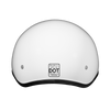 DOT Approved Daytona Skull Cap Half Shell Motorcycle Helmet - Beanie Style for Motorcycles, Cruisers, Scooters, and Mopeds - Hi-Gloss White
