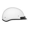 DOT Approved Daytona Skull Cap Half Shell Motorcycle Helmet - Beanie Style for Motorcycles, Cruisers, Scooters, and Mopeds - Hi-Gloss White
