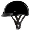 Daytona Helmets DOT Approved Daytona Skull Cap Half Shell Motorcycle Helmet - Beanie Style for Motorcycles, Cruisers, Scooters, and Mopeds - Hi-Gloss Black
