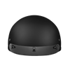 DOT Approved Daytona Skull Cap Half Shell Motorcycle Helmet - Beanie Style for Motorcycles, Cruisers, Scooters, and Mopeds - Dull Black