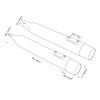 Santee Dual Exhaust Mufflers Pipes Straight Slip On Fit For Harley Touring 2017+ Chrome