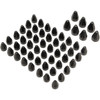Ciro #70026 - Caps - Engine/Bolt/Cover - Fluted/Spike - Black - Twin Cam