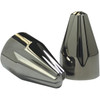 Ciro #70017 - Bolt Caps - Engine - Fluted/Spike - 1/4" - Black Chrome