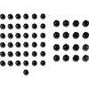 Ciro #70022 - Caps - Engine/Bolt/Cover - Crown/Diamond-Cut - Black - M8