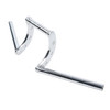 Custom Chrome 1" Handlebar Z-Bar Chrome Matte Black Fits For Harley Chopper Bobber Softail Dyna Sportster Chrome