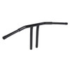 Custom Chrome 14" Rise 1-1/4"T-Bar Handlebars Bar Matte BlackFits For Harley Softail Chopper Custom Black