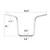 Custom Chrome 16" Rise 1-1/4" Ape Hanger Bar Fat Handlebar Fit Matte Black Chrome For Harley Road Glide 15+