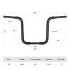 Custom Chrome 1.25" Curve Ape Hanger Bar 14" Rise Handlebar Chrome Matte Black Fit For Harley Sportster XL