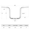 Custom Chrome 1.25" Curve Ape Hanger Bar 14" Rise Handlebar Chrome Matte Black Fit For Harley Sportster XL