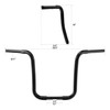 Custom Chrome 1.25" Curve Ape Hanger Bar 16" Rise Handlebar Matte Black Fit For Harley Sportster XL