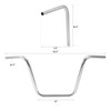 Santee 1" Ape Hanger Handlebars 14 - rise, 34.5 - width, 8 - center Chrome Matte Black Fit For Harley