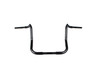 Santee 1-1/4" Fat 12" Rise Crooked Handlebar Gloss Black Chrome Fit For Harley Touring Glide