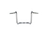 Santee 1-1/4" 12" Rise Crooked Handlebar Gloss Black ChromeFit For Harley Touring 3.5" Knurl