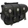 Willie & MAX Luggage #58320-00 - Warrior Saddlebag - Black - Studded - Black