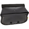 Willie & MAX Luggage #58320-00 - Warrior Saddlebag - Black - Studded - Black