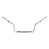 Santee 18" Rise Ape Hanger Handlebars Pre-Drilled Matte Black Chrome Fit For Harley 1'' Clamp
