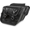Willie & MAX Luggage #58708-20 - Black Magic Saddlebag - Black - Slant - Standard