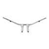 Santee 14" Rise 1.25" T-Bar Straight-Up Handlebar Chrome Gloss Black Fit For Harley 3.5 C to C Hole