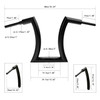 Santee 2" Ape Hanger Handlebar 16 - Rise Fit For Harley Road King Sportster Gloss Black Chrome
