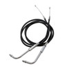 Custom Chrome 100cm Black Vinyl Throttle+Idle Cables Fit For Harley Sportster XL883 1200 98-14