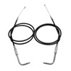 Custom Chrome 110cm Black Vinyl Throttle+Idle Cables Fit For Harley Sportster XL883 1200 02-14