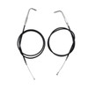 Custom Chrome 130cm Black Vinyl Throttle & Idle Cable Fit For Harley Sportster XL883/200 02-14