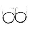 Custom Chrome 150cm Black Vinyl Throttle+Idle Cables Fit For Harley Sportster XL883 1200 02-14